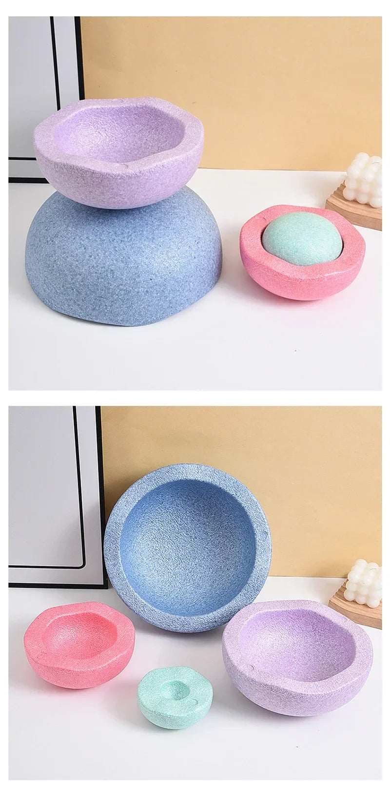 Children's Balance Training Foam Step Sensory Tube Assisted Outdoor Games Stacking Stones Flower Balance Sports Baby Toys Gifts