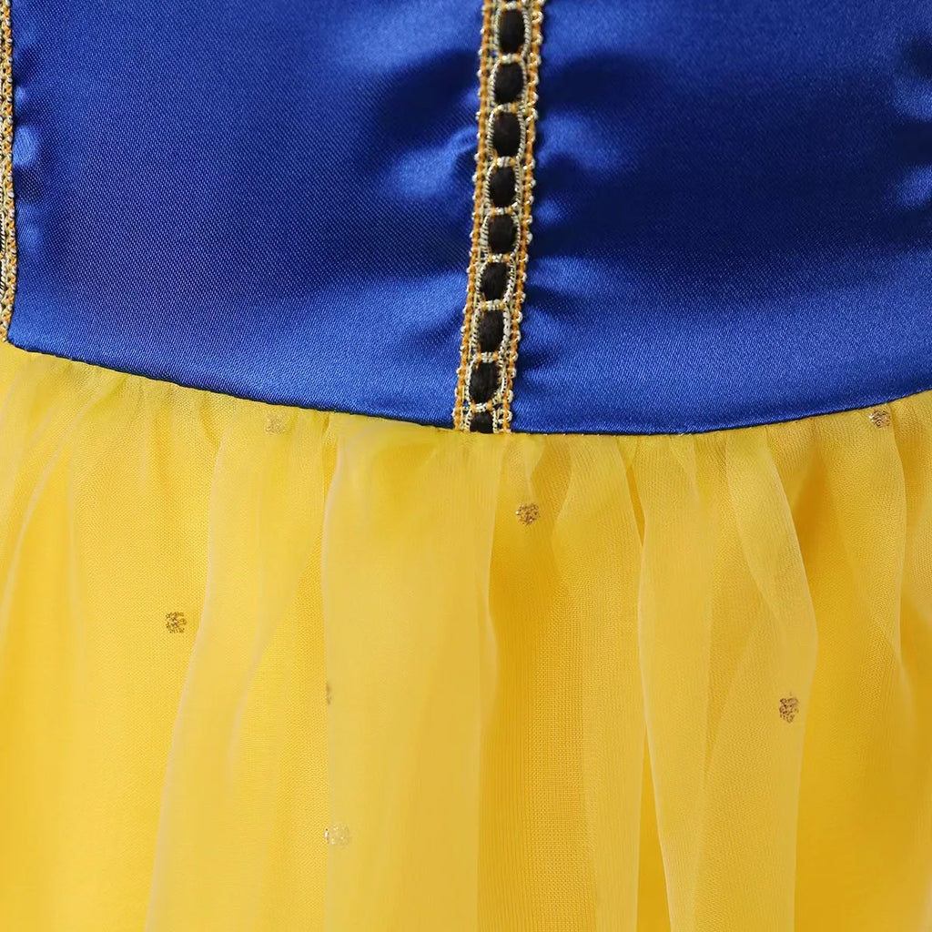 New Kids Girl Dresses Princess Costume Fancy Dress Kids Party Cosplay Princess Costumes Bow Patchwork Cosplay Girls Dress