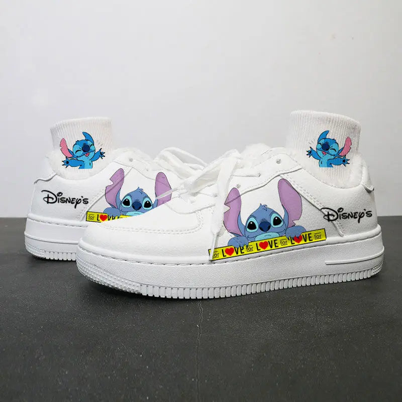 Lilo & Stitch Sneakers Kawaii Cartoon Shoes Sock Little Monster Pattern Shoes Fashion Casual Sport High and Low Top Shoes