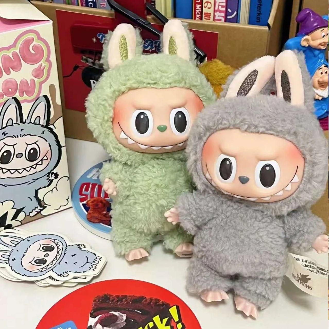 1-7pcs NEW abubu The Monsters V3 Series Blind Plush Box, Vinyl Base Toy, Animated Characters, Mysterious Surprise Box, Keychain