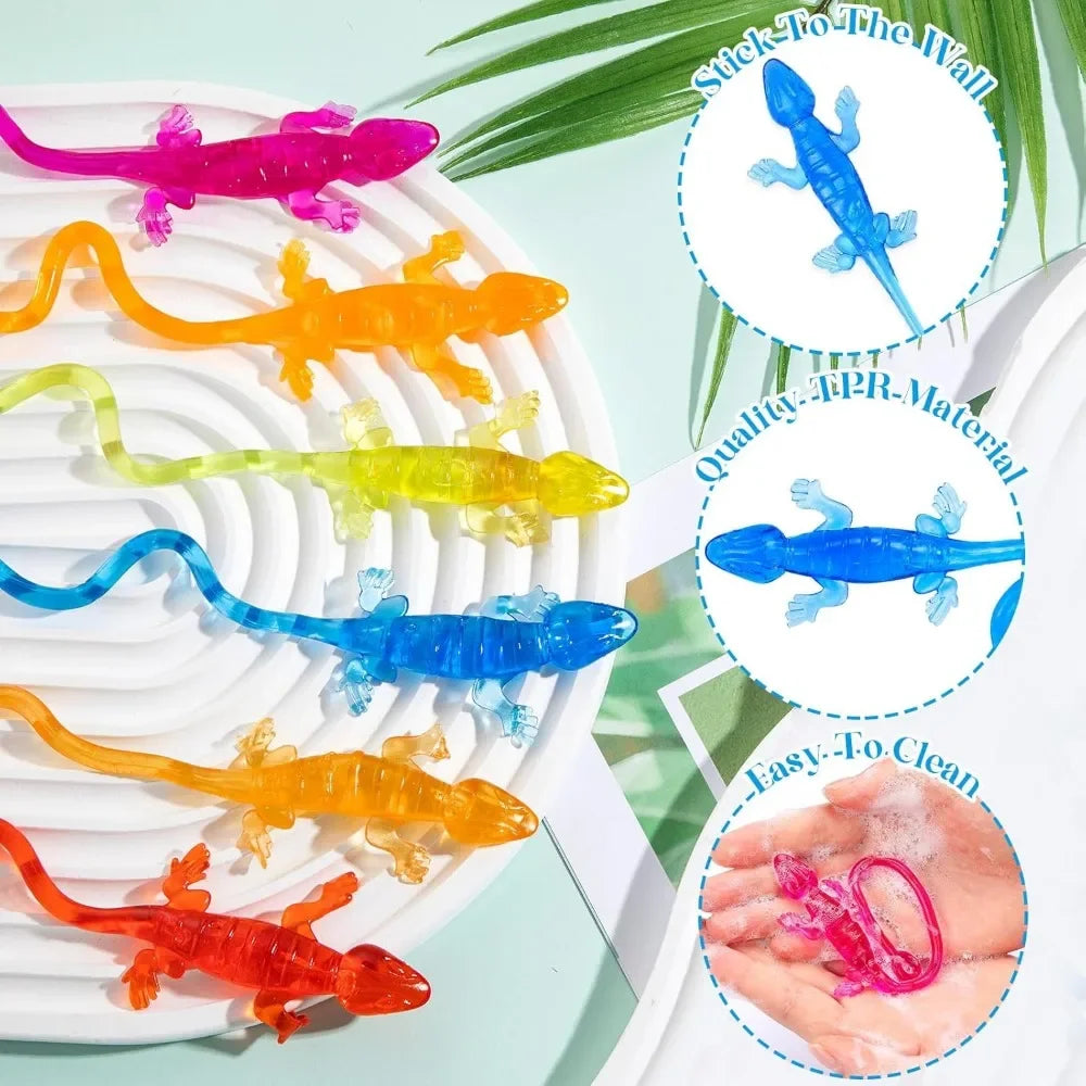 10-30PC Fun Sticky Climbing Lizard Kids Birthday Party Baby Shower Gift Pack Halloween Christmas Carnival Party Favor Decoration