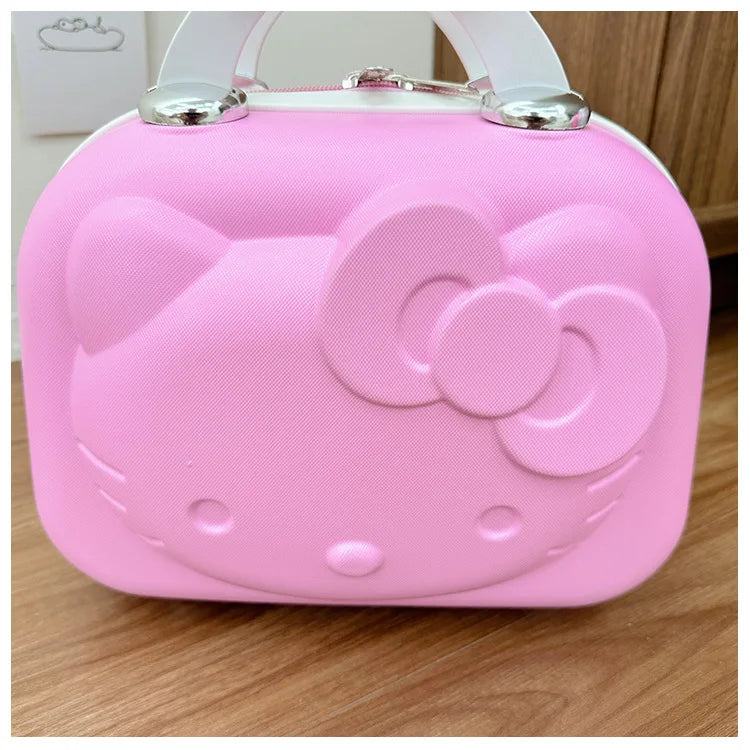 Hello Kittys Trolley Case Girls Sanrioed Universal Wheel Trolley Portable Suitcase Cartoon Travel Boarding Case Kids Toys Gift