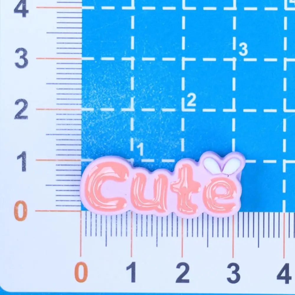 20pcs NEW Letter Plaques Resin Slime Charms Cream Gel Bottle Sticker Shoes Accessories Cute Hair Clip Headband Making Kids Toy