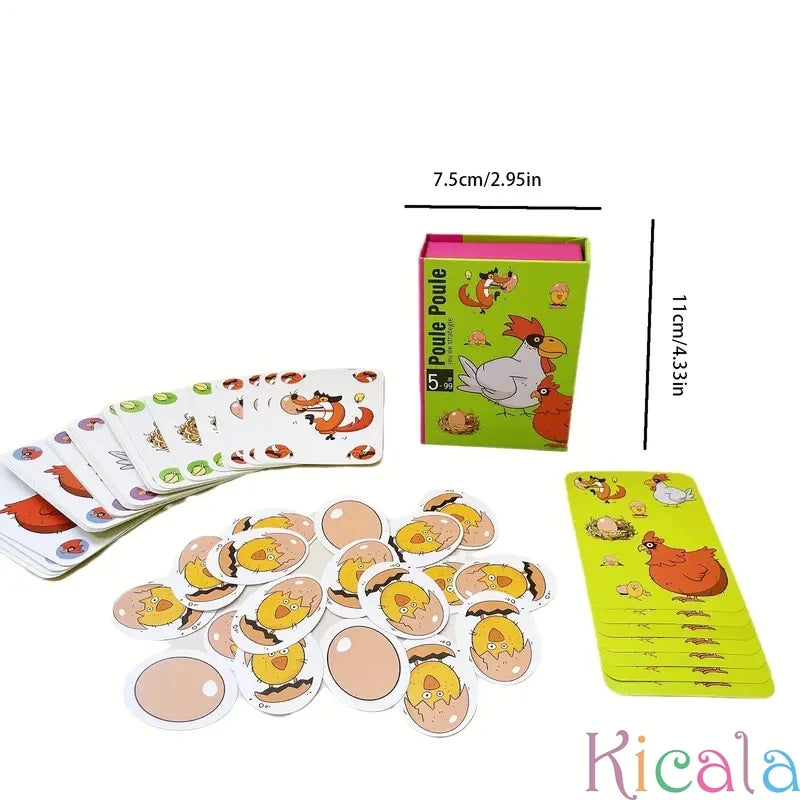 Educational Smart Toys for Kids Chick Run Logic Reasoning Strategy Card Game Learning Educational Toys Kids Card for gifts