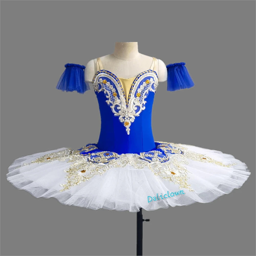 Adult Kids Flower Girls Professional Ballet Tutu Dress Women Princess Platter Pancake Swan Lake Ballerina Stage Dance Costume
