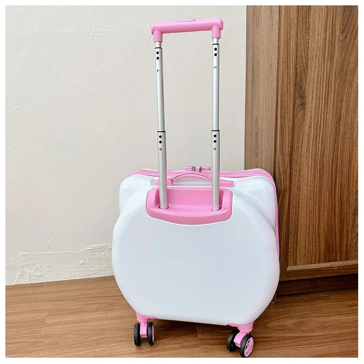 Hello Kittys Trolley Case Girls Sanrioed Universal Wheel Trolley Portable Suitcase Cartoon Travel Boarding Case Kids Toys Gift