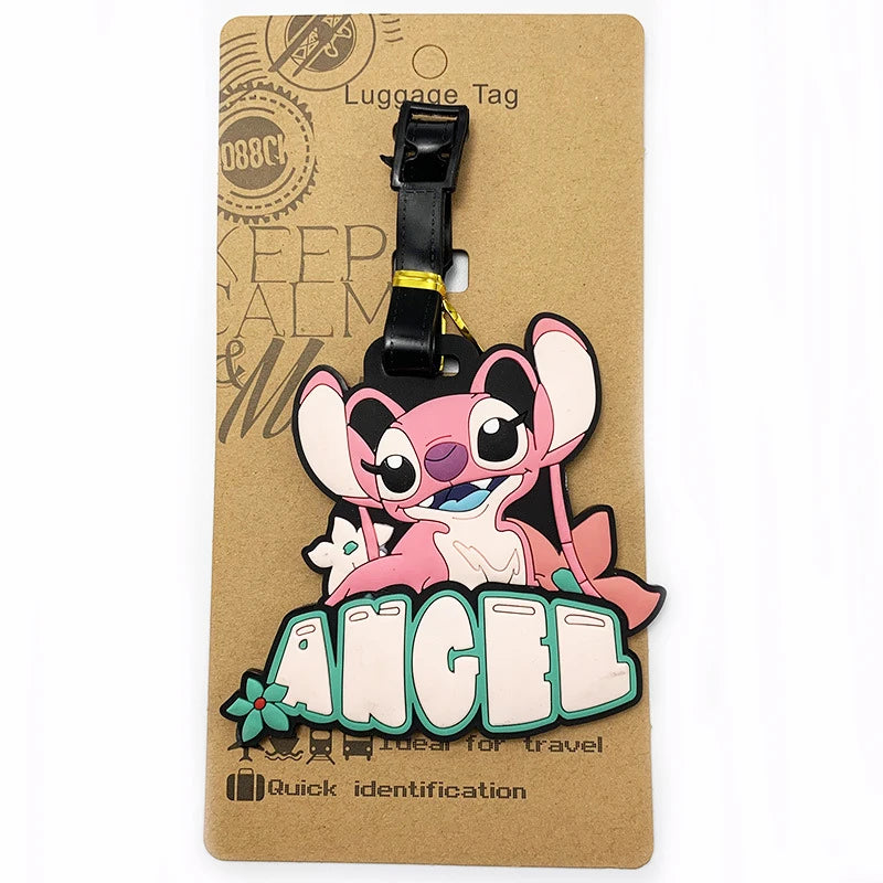 Don't mess with my stuff!Cartoon Stitch Luggage Tag Suitcase Name Address Label