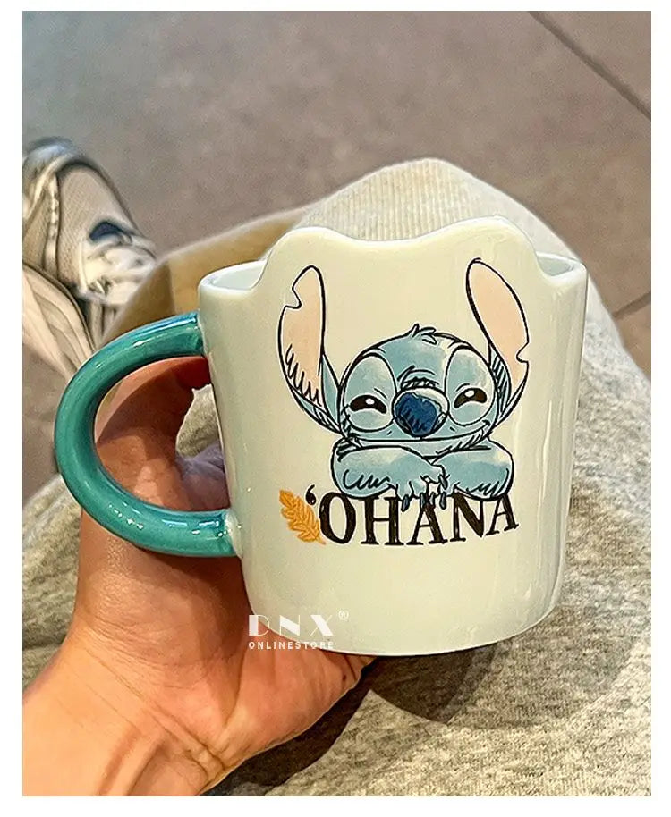 Best Selling Lilo & Stitch Creative Casual Ceramic Mug Office Desk Bedroom Restaurant Boys and Girls Birthday Gift Drinking Cup