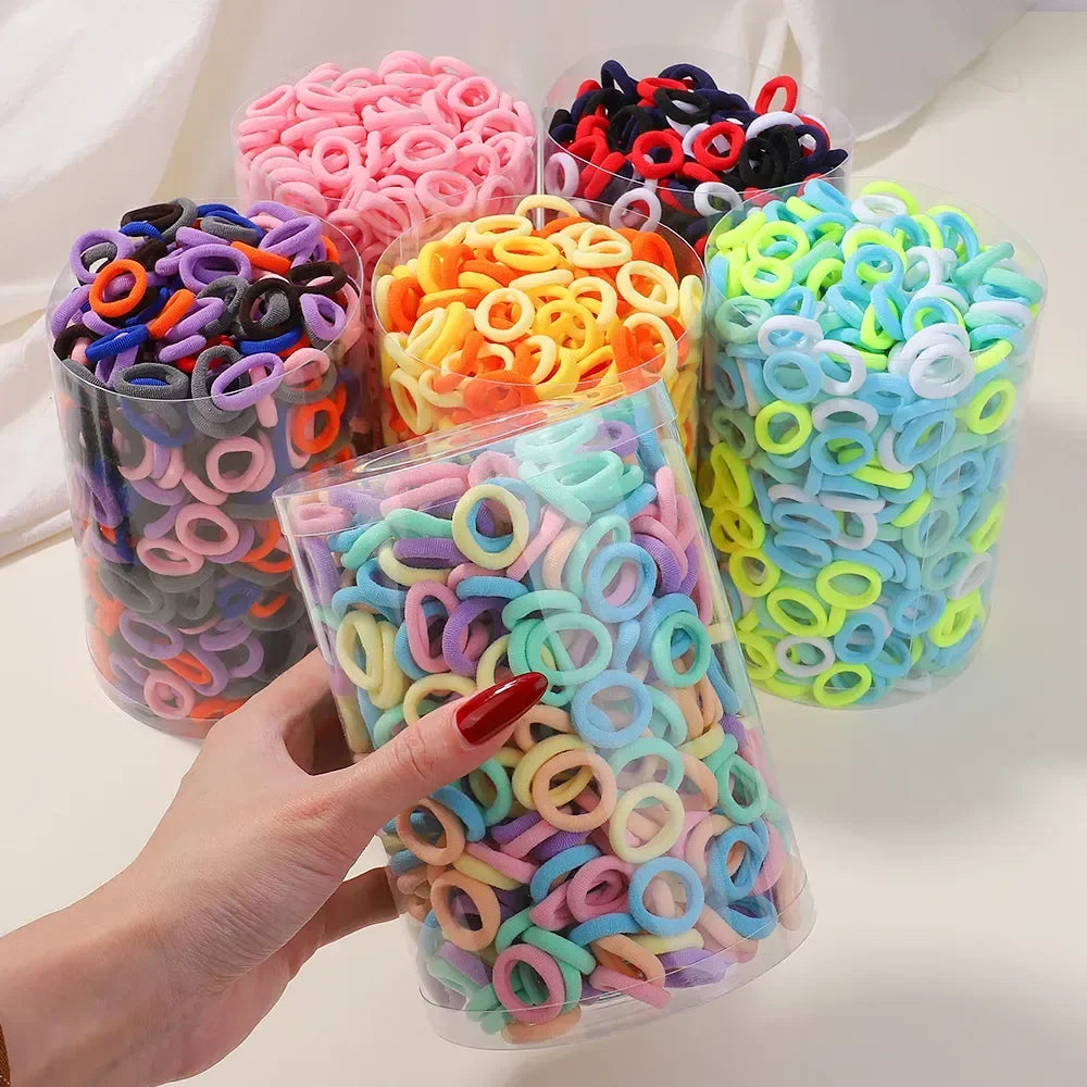 50/100/300pcs Kids Elastic Hair Bands Girls Sweets Scrunchie Rubber Band for Children Hair Ties Headband Baby Hair Accessories
