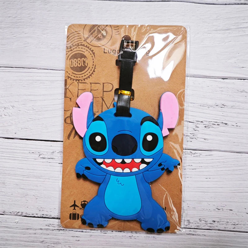 Don't mess with my stuff!Cartoon Stitch Luggage Tag Suitcase Name Address Label