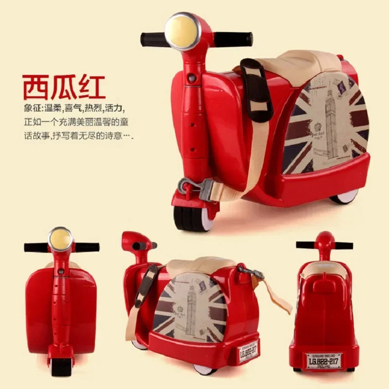 Children Travel luggage locker boy girl Can sit to Accept 50KG baby Multifunction creative suitcase kids Drag box