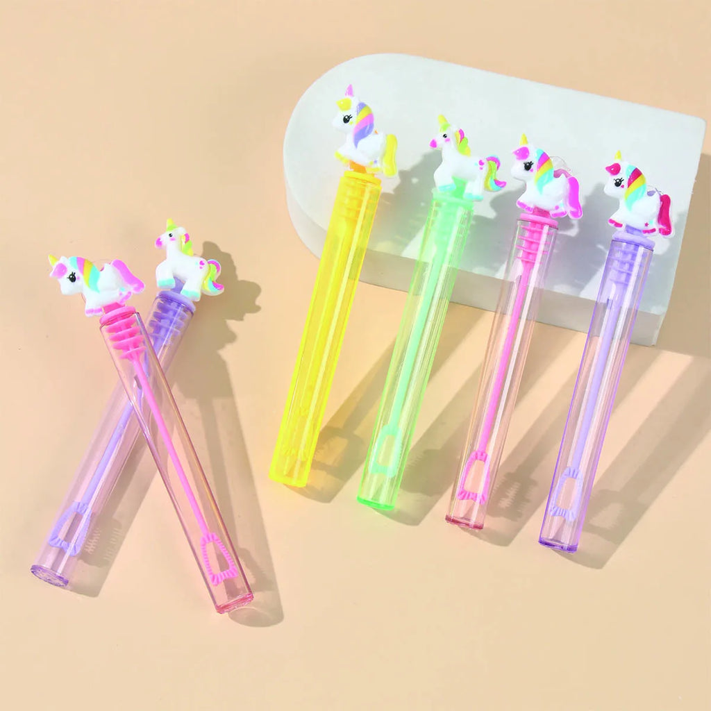 Blue Pink Unicorn Bubble Tube Soap Bottle Unicorn Birthday Party Decor Kids Favors Toys for Guests Gifts Baby Shower