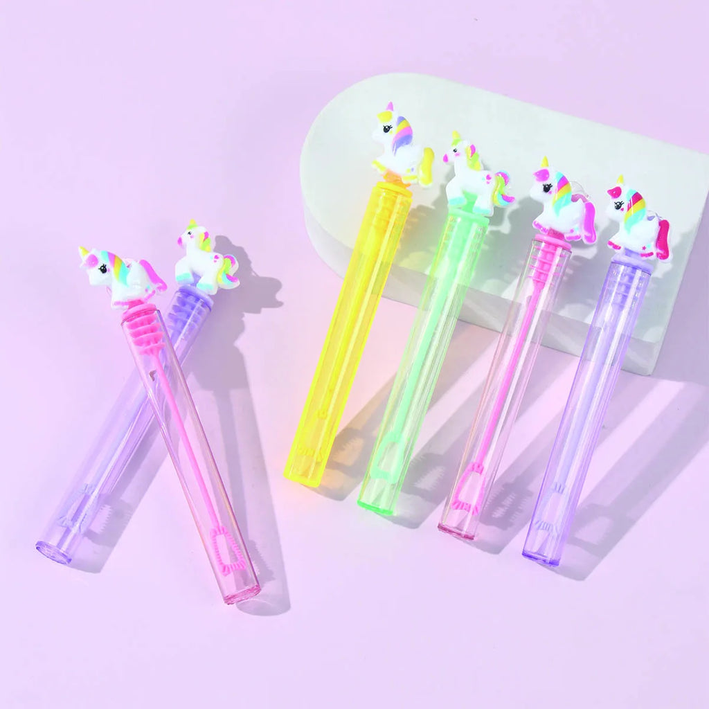 10Pcs Unicorn Bubble Tube Soap Bottle Unicornio Theme Birthday Party Decoration Kids Favors Wedding Guests Gift Party Supplies