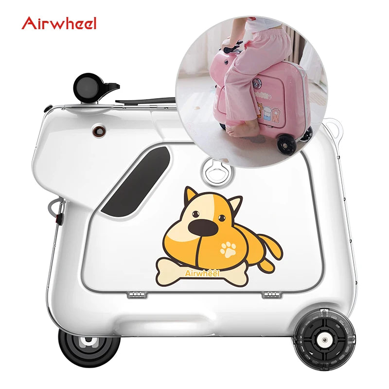 Airwheel SQ3 Kids Suitcase Travel Suitcase Luggage Wholesale Lightweight Kids Travel Trolley Bags Vintage Spinner Rolling Girls
