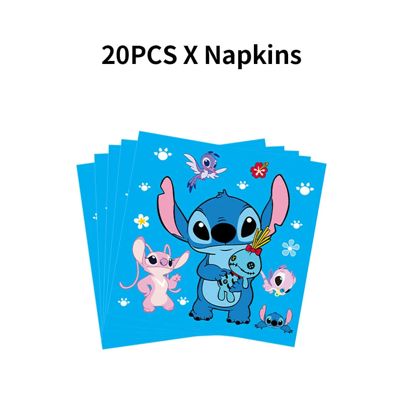 New Stitch Birthday Party Decoration Tableware Balloons Cups Plates Banner Straws Lilo And Stitch Theme Party Supplies Toy Gifts