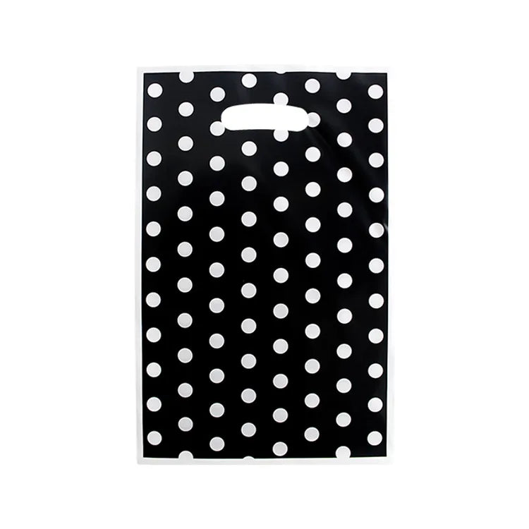 20pcs Printed Gift Bags Polka Dots Plastic Candy Bag Child Party Loot Bags Boy Girl Kids Birthday Party Favors Supplies Decor