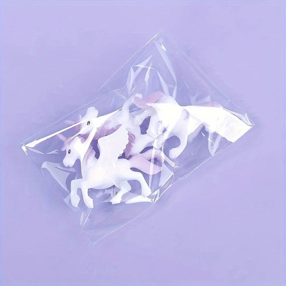 3/6pcs Mini Unicorn Cake Decoration set, Plastic Materia,Girl Birthday Party Supplies,Purple & Pink Unicorn Cake Topper