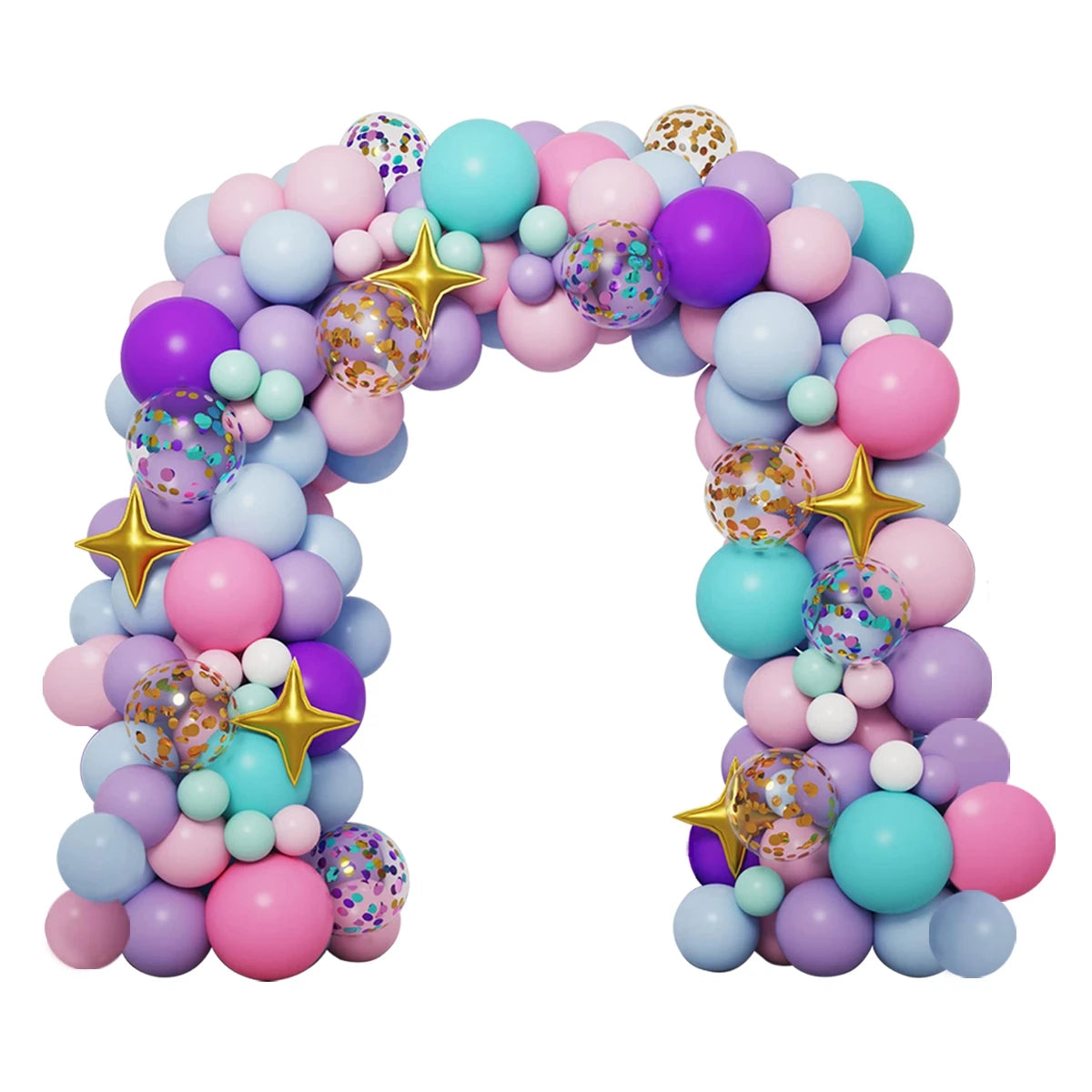 Unicorn Star Color Balloon Garland Arch Kit Rainbow Wedding Birthday Party Decor Kids Baby Shower Birthday Latex Balloons