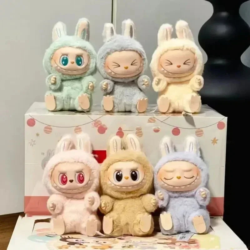 Macaron 2nd The Monsters Labubu Sitting Party Vinyl Plush Blind Box Decorative Surprise Box Doll Collection Decoration Gifts