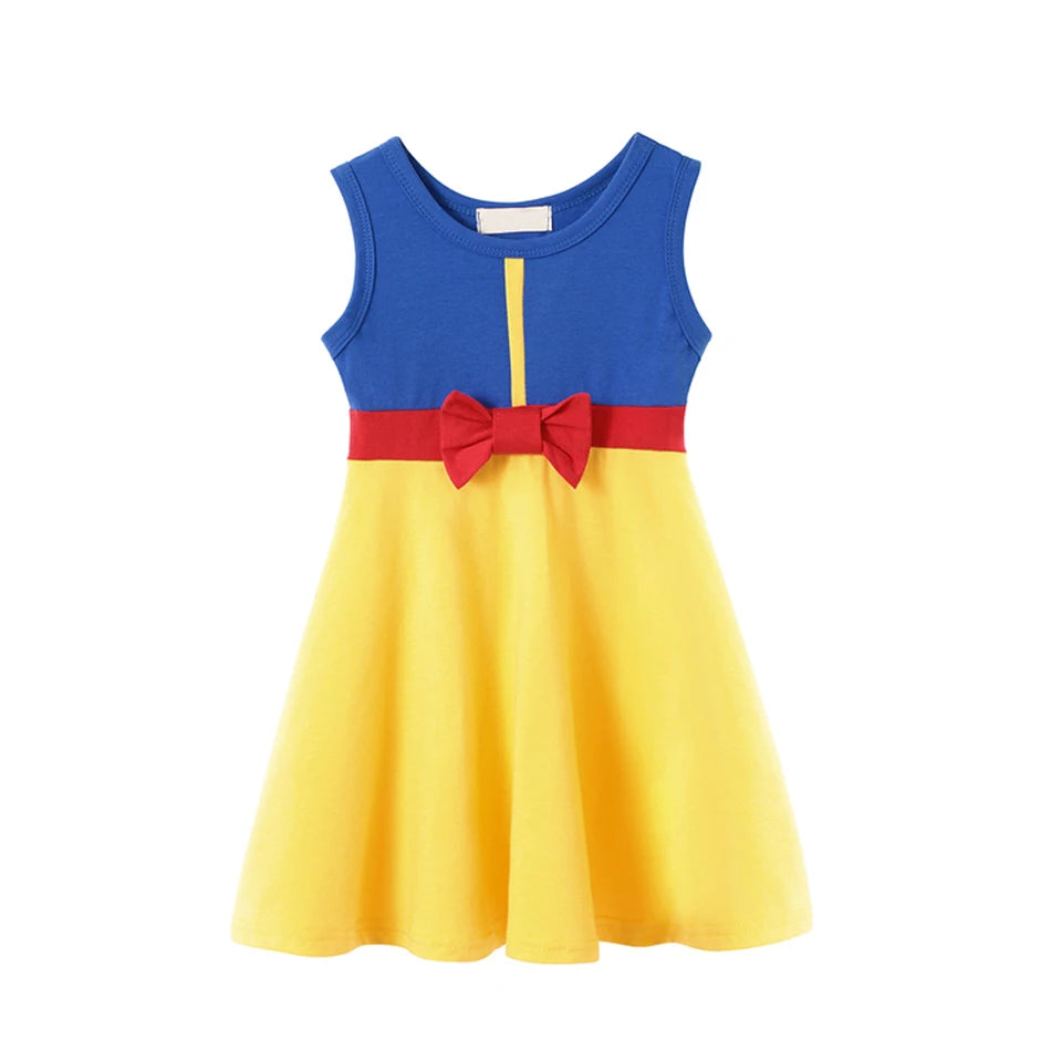 Elsa Anna Dress for Girl Birthday Party Cosplay Rapunzel Mermaid Ariel Cinderella Princess Costume Kid Summer Casual Clothes