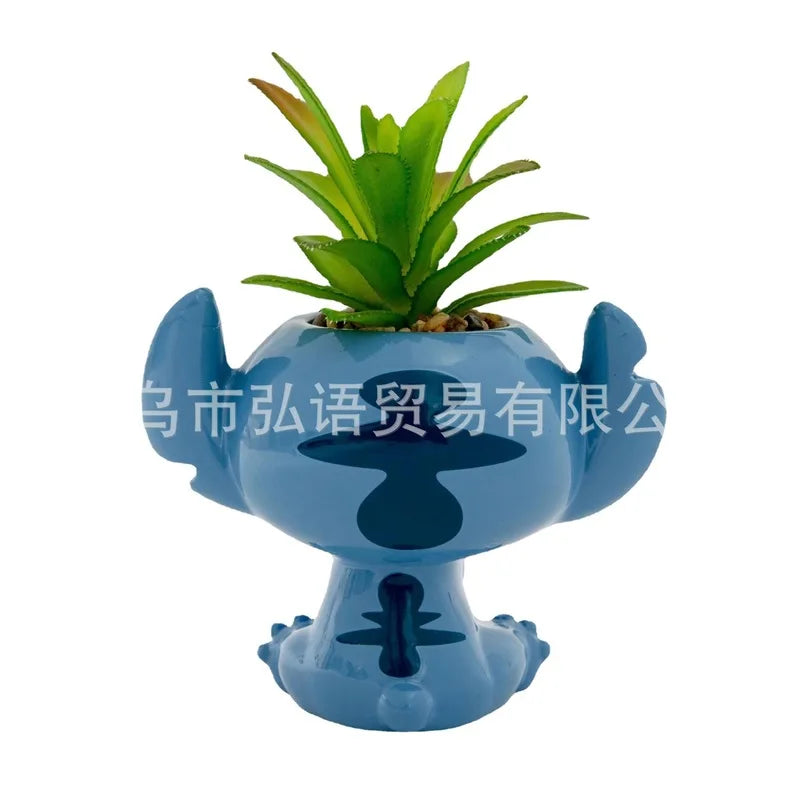 Cute Animation Stitch Succulent Flowerpot Home Desktop Courtyard Office Decoration Cute Flowerpot Decoration Potted Plant