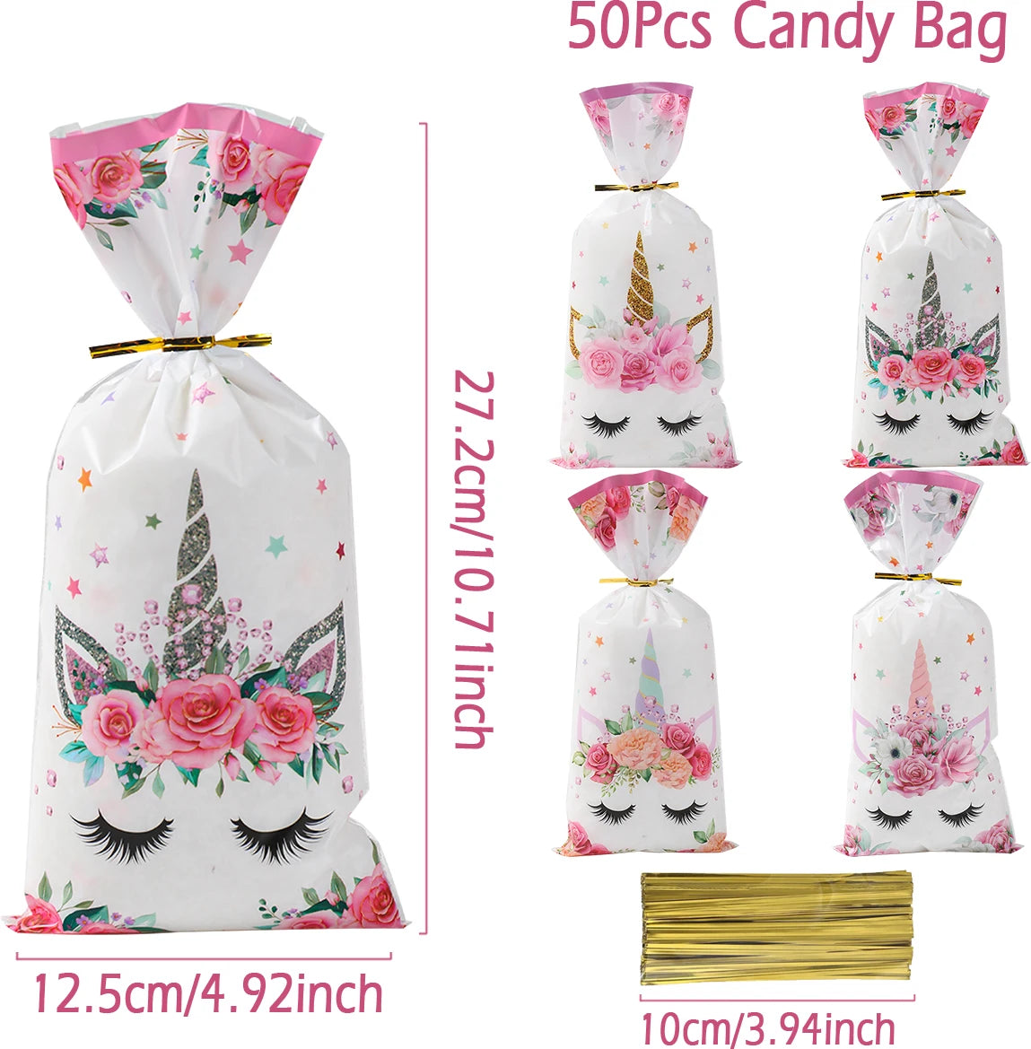 Rainbow Unicorn Handbag Candy Bag Happy 1st Birthday Party Decorations Kids Favors Gift Unicorn Box Baby Shower Girls Supplies