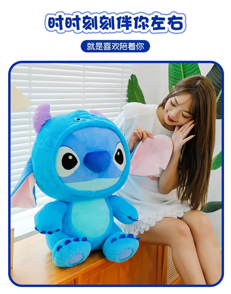 Big Size 55cm Cartoon Plush Toy Dolls Stitch Sullivan Doll Blue Stitch Kids Christmas Pillow Doll Baby Cloth Doll Ornament Gift