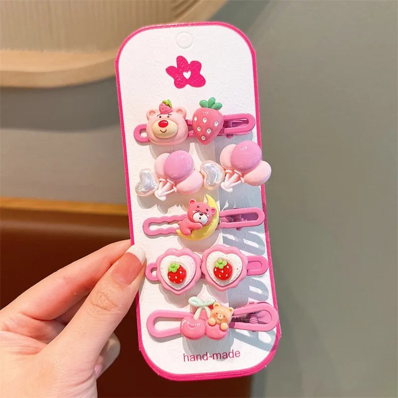 Sanrio Kawaii Melody Cinnamoroll Headdress Cartoon Hair Clip Set Little Girl Charm Bangs Clip Hair Hairpins Hair Accessories
