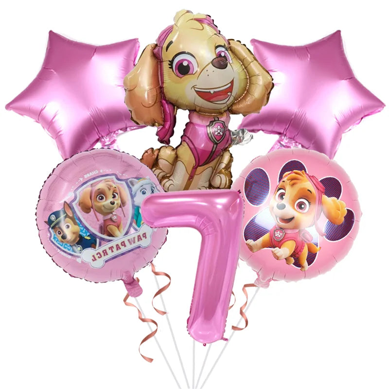 New Paw Patrol Birthday Decoration Dogs Skye Disposable Tableware Cup Plate Tablecloth Baby Shower Kids Girl Boy Party Supplies