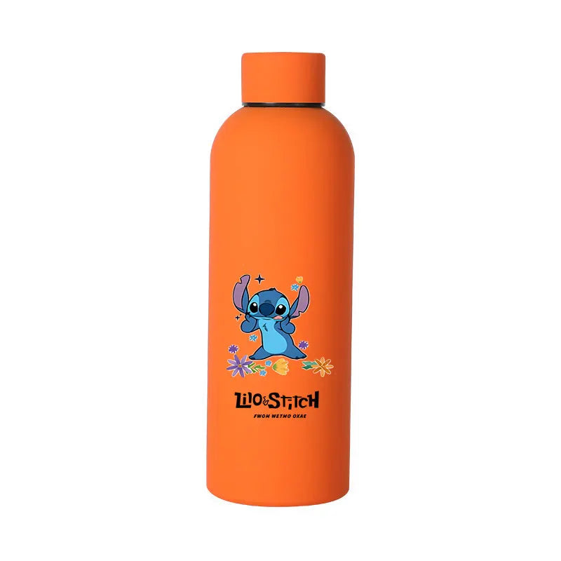 Lilo&Stitch Insulated Cup Sports Small Mouth Bottle Angel Colour Double-layer Vacuum Stainless Steel Cola Coffee Frosted Bottle