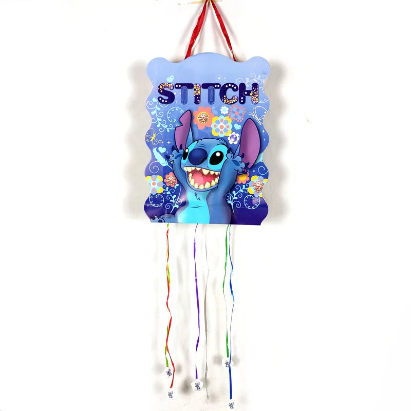 Stitch Decoration Birthday Girl Boy Tableware Set Tablecloth Candy Bag Foil Balloon Backdrop Kids Lilo and Stitch Party Supplies