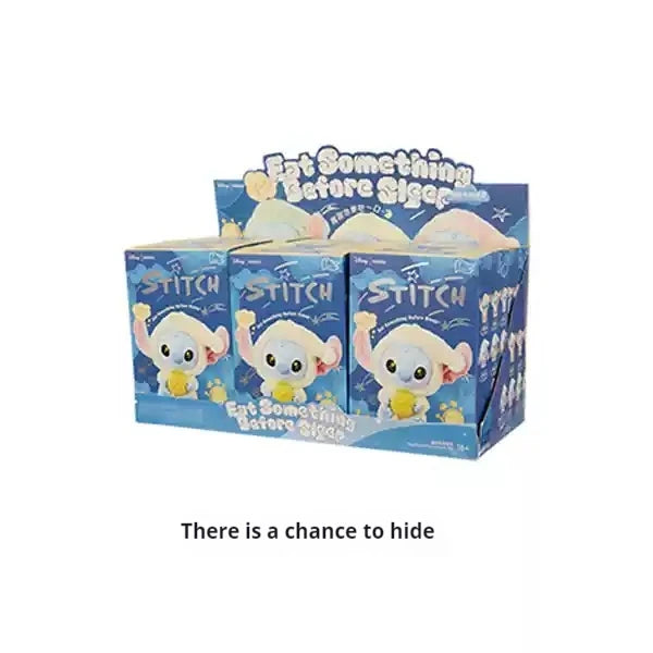 Miniso Stitch Eat Something Before Sleep Series Blind Box Plush Vinyl Toys Cute Doll Replica Mystery Box Bag Pendant Decor Gift