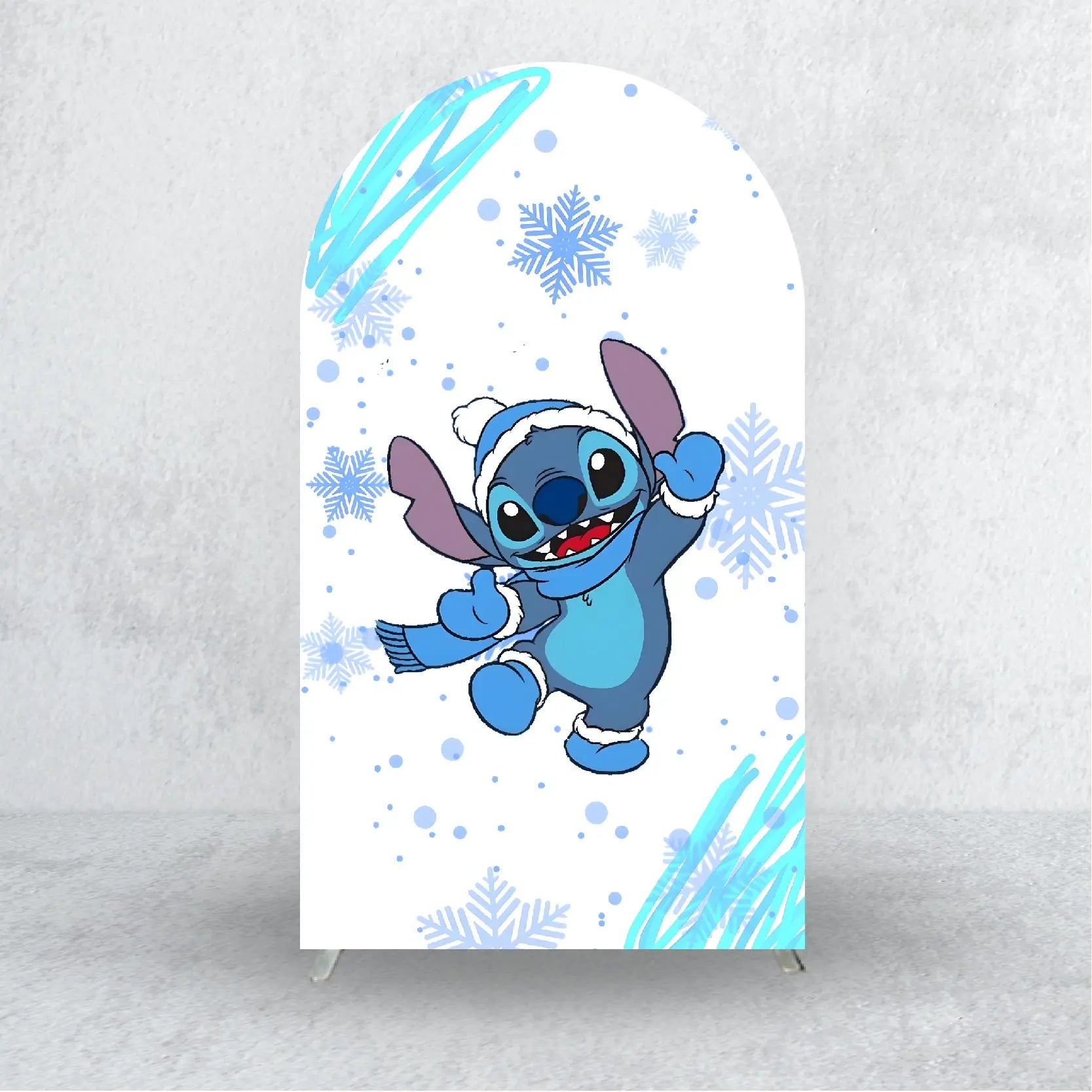 Lilo and Stitch Backdrops Arch Cover Elastic Fabric Kids Birthday Party Custom Decoration Supplies Photo Background Banner Props