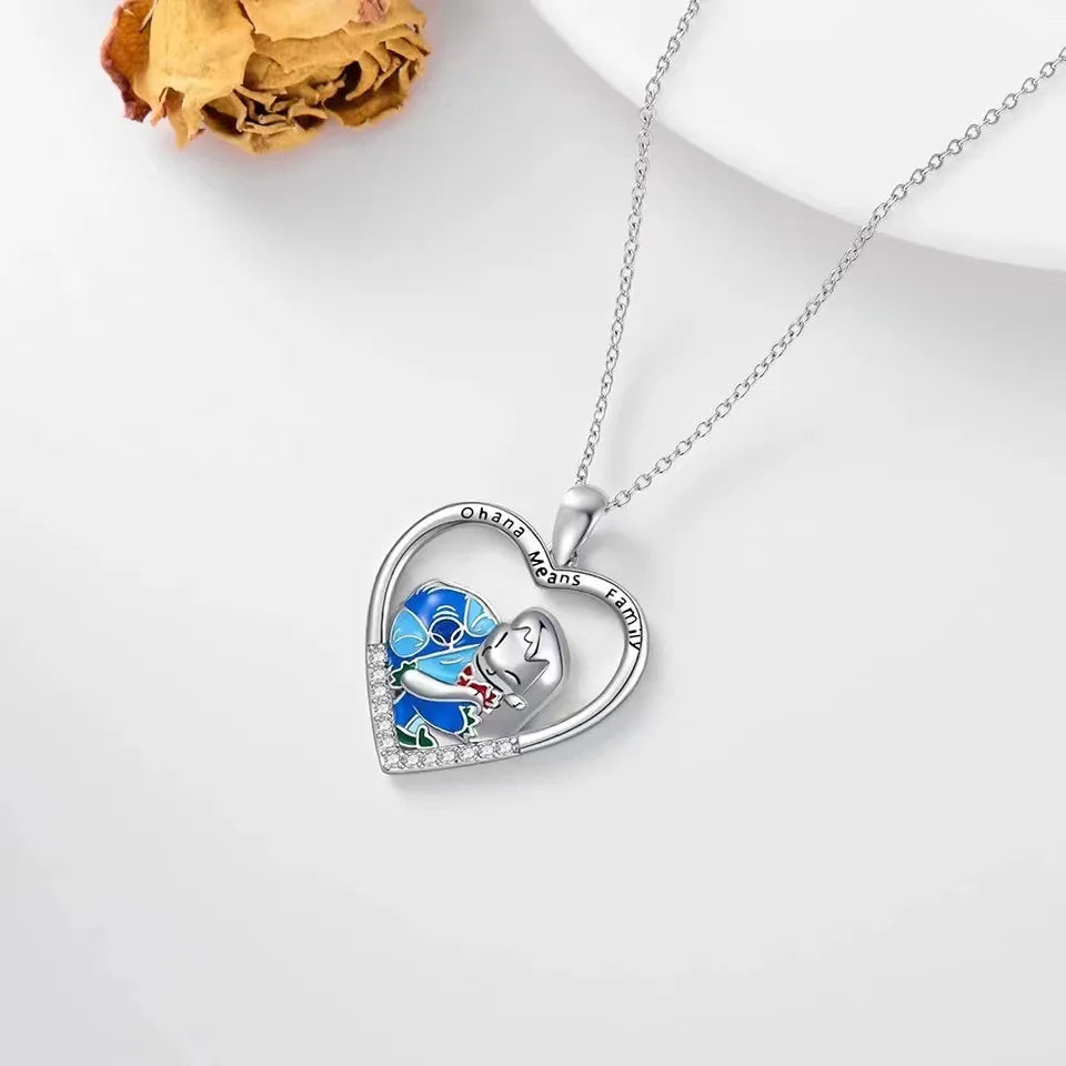 Lilo&Stitch Stitch Stitch Necklace Cartoon Earrings Friendship Necklace Children'S Birthday Gifts Fashion Festival Gifts Pendant