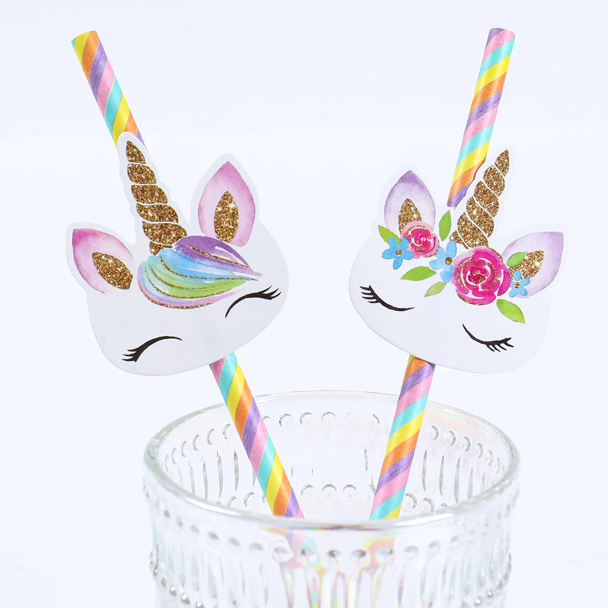 20pcs Unicorn Party Disposable Straws Unicorn Birthday Party Decorations Kids Girl Baby Shower Wedding Pool Party Supplies