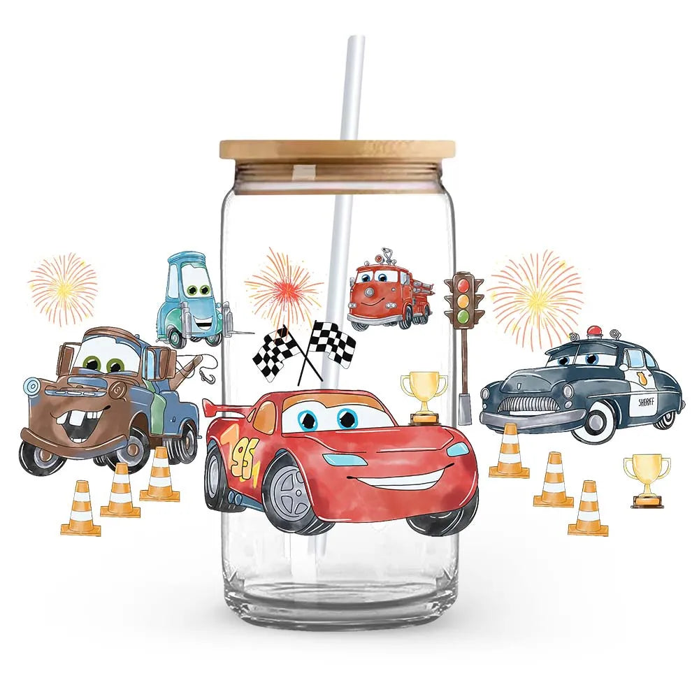 Mickey Stitch Cars Winnie the Pooh UV DTF Cup Wrap UV Self-Adhesive Cartoon Stickers Innovative Cup Embellishments