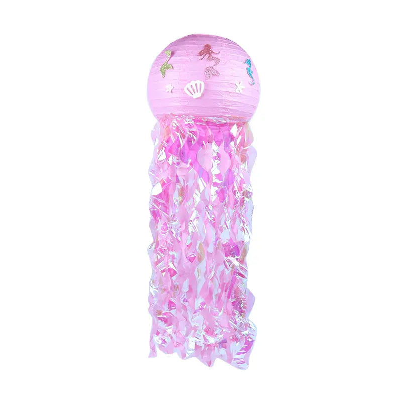 Mermaid Jellyfish Paper Lantern DIY Hanging Little Mermaid Theme Under The Sea Wedding Birthday Party Decoration Supplies