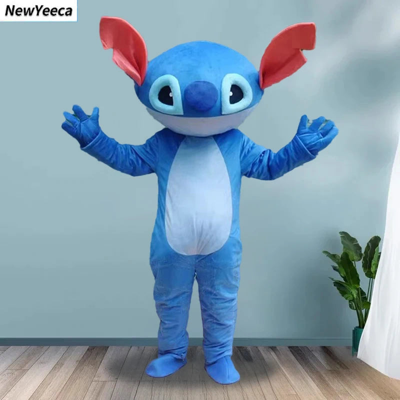 New Blue Lilo & Stitch Mascot Costume Anime Cartoon Character Advertising Fancy Dress Animal Carnival Party Adult Cosplay Suits