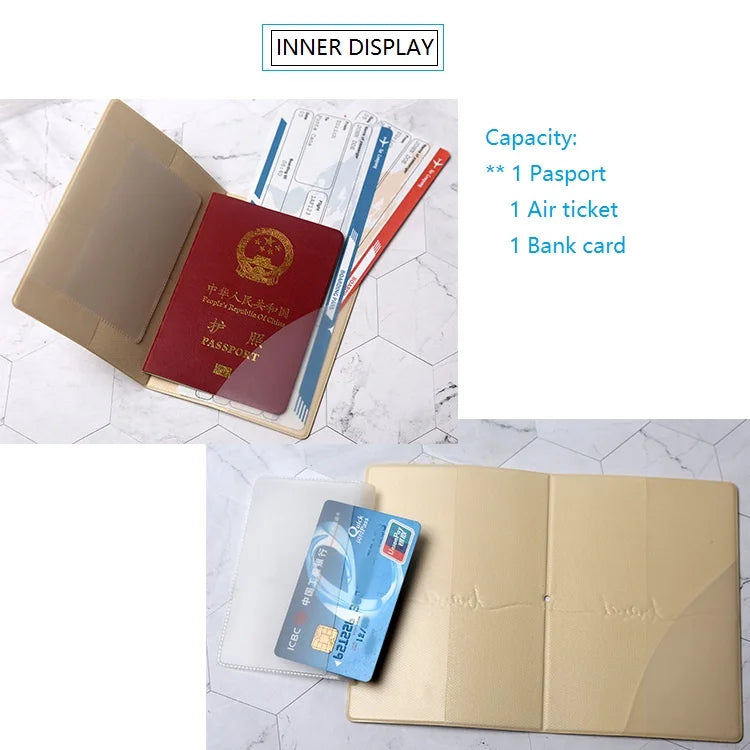 Colorful  Emboss Women's Passport Cover  Print Girls Boys ID Card Holder Travel Ticket Passport Case Drop Shipping