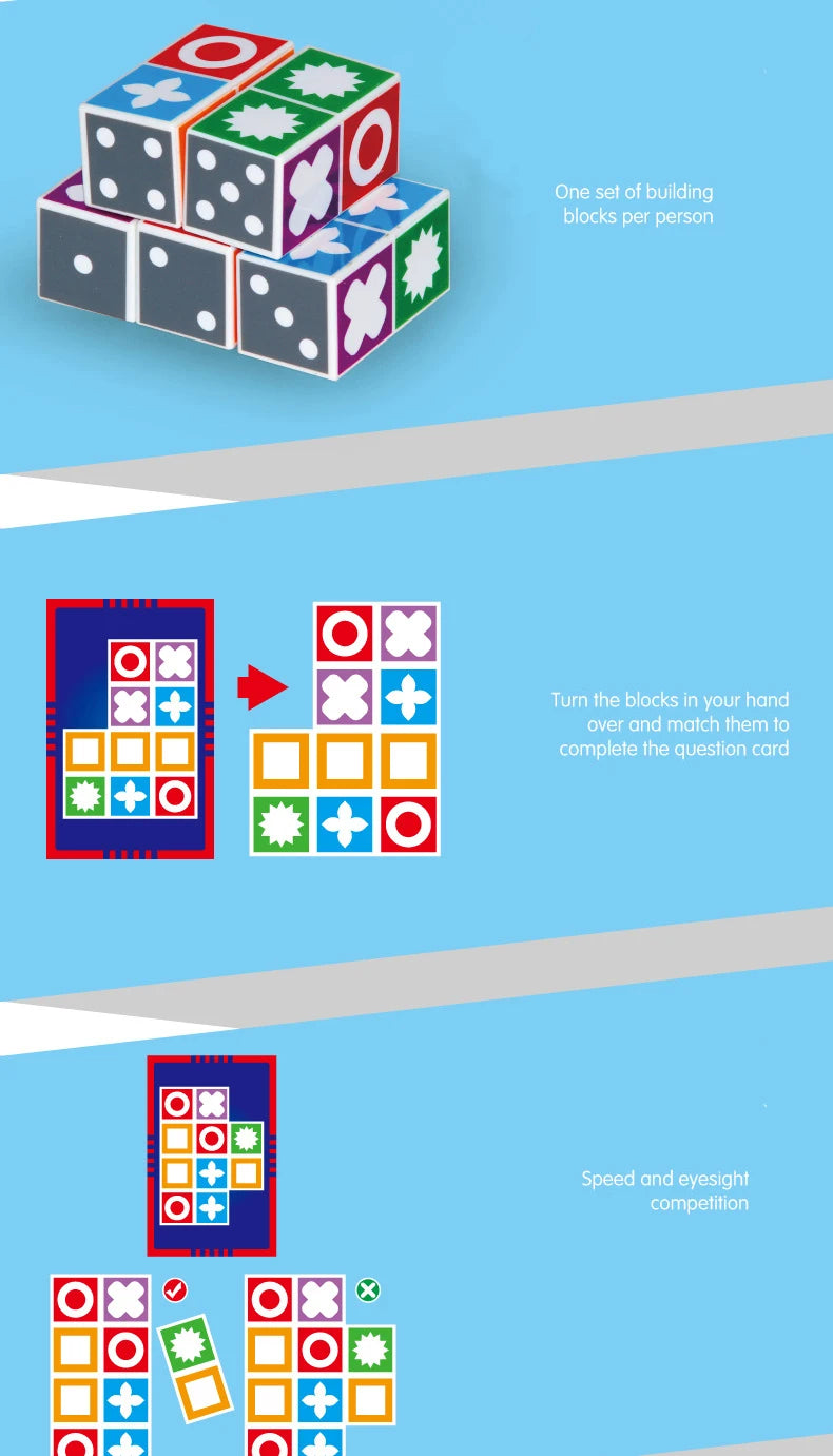 Updated Kids Space Logical Thinking Board Game Matching Puzzle Family Party Games Children Interactive Learning Educational Toys