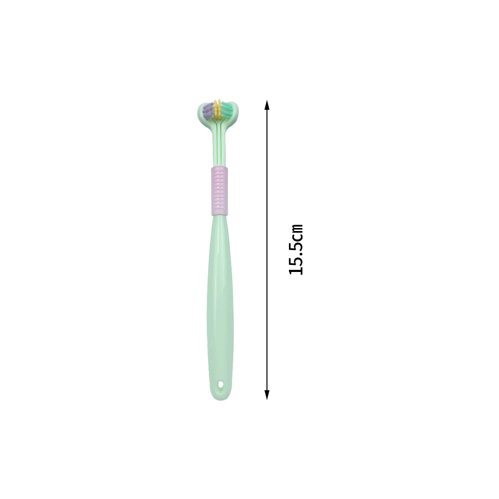 2 Pcs Children'S 3d Soft Bristled U-Shaped Three Sided Toothbrush For 360 Degree Deep Oral Cleaning Teeth Care For Boys Girls