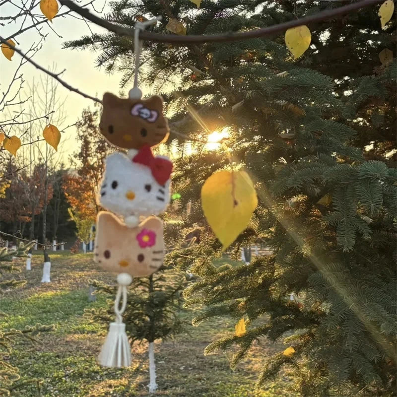 Sanrio Hello Kitty Keychain Kawaii Children  Pendant Keyring Cute Women Bag Car Keychians Girl Birthday Gifts