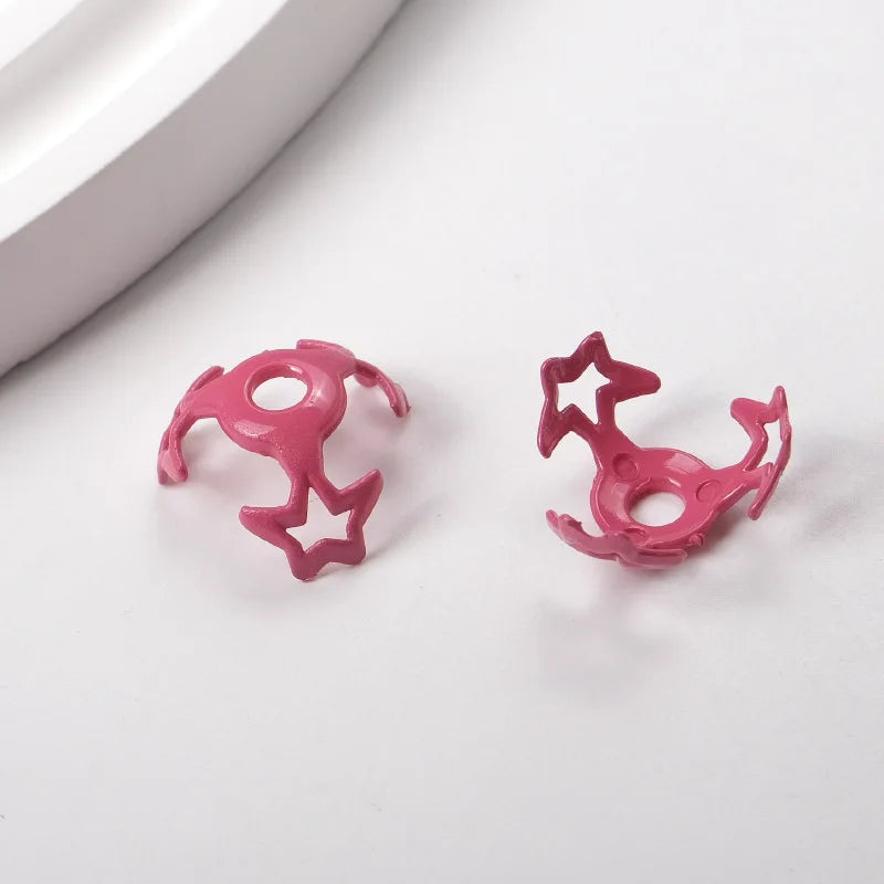 Colorful Star Round Torus Beads For Jewelry Making DIY Decorations Earrings Bracelet Necklace Charms Kids Hair Rope Accessories