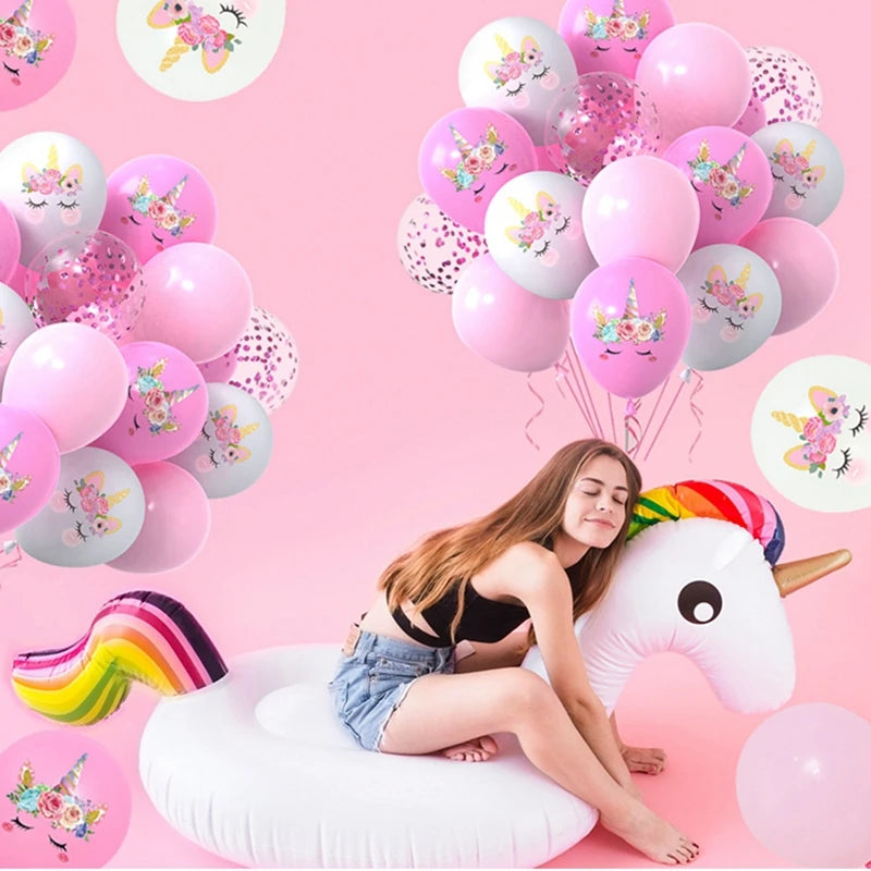 Unicorn Balloons Party Supplies Latex Balloon Kids Cartoon Animal Horse Float Globe Baby Shower Unicorn   Birthday Party Decors