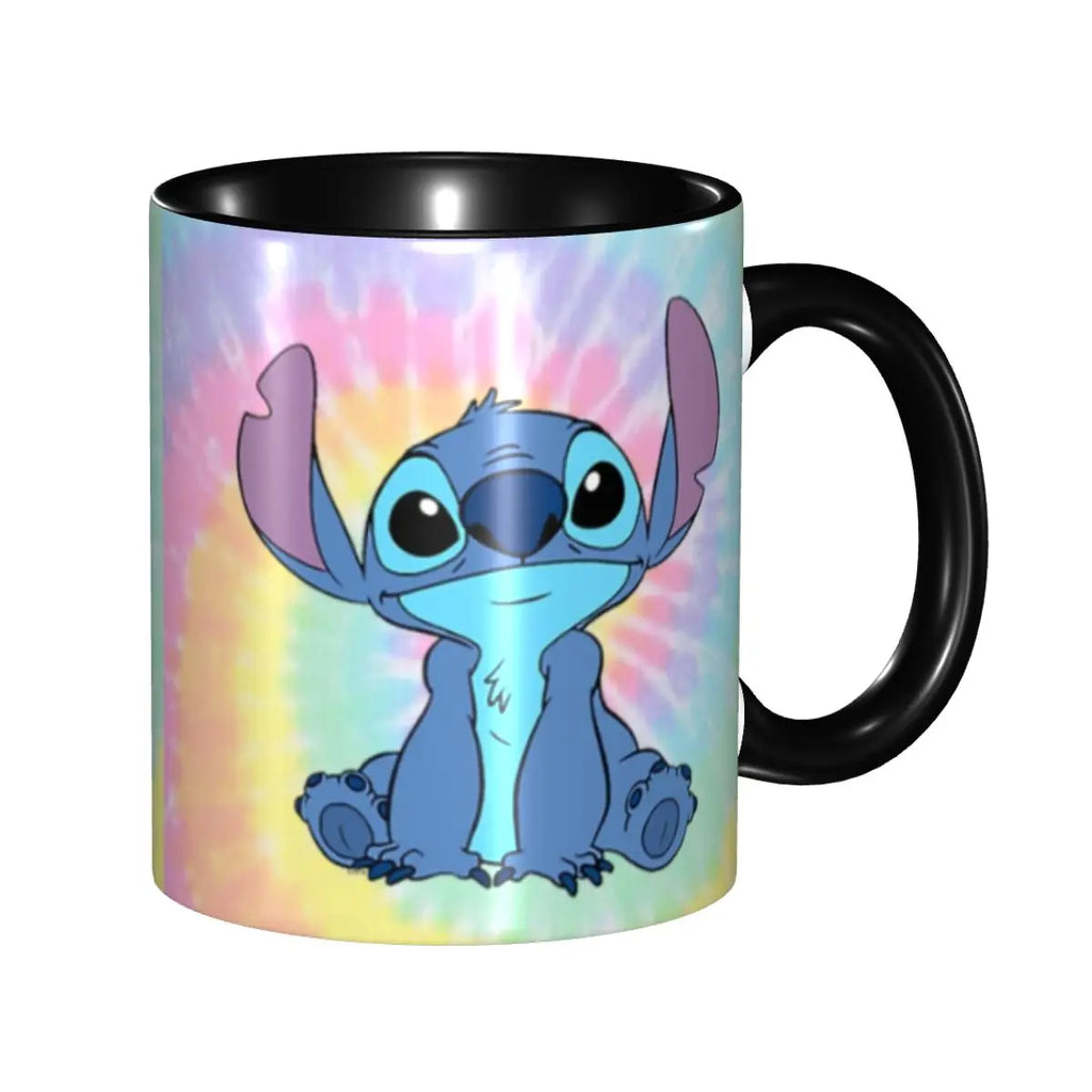 Unique Tie Dye Stitch Coffee Cup Kawaii Mug Present