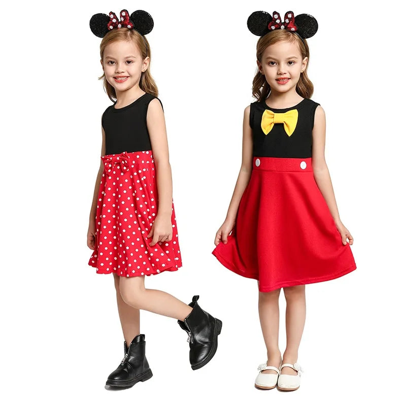 Elsa Anna Dress for Girl Birthday Party Cosplay Rapunzel Mermaid Ariel Cinderella Princess Costume Kid Summer Casual Clothes