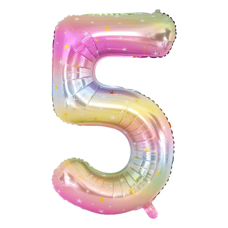 Rainbow Unicorn Standing Foil Balloons Kids Girls Unicorn Birthday Party Decoration Favors Baby Shower Supplies Animal Balloon