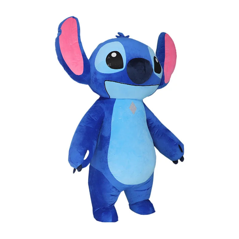 2m/2.6m Giant Blue Lilo & Stitch Mascot Costume Inflatable Cosplay Suits Anime Cartoon Character Inflatable Costumes For Adults