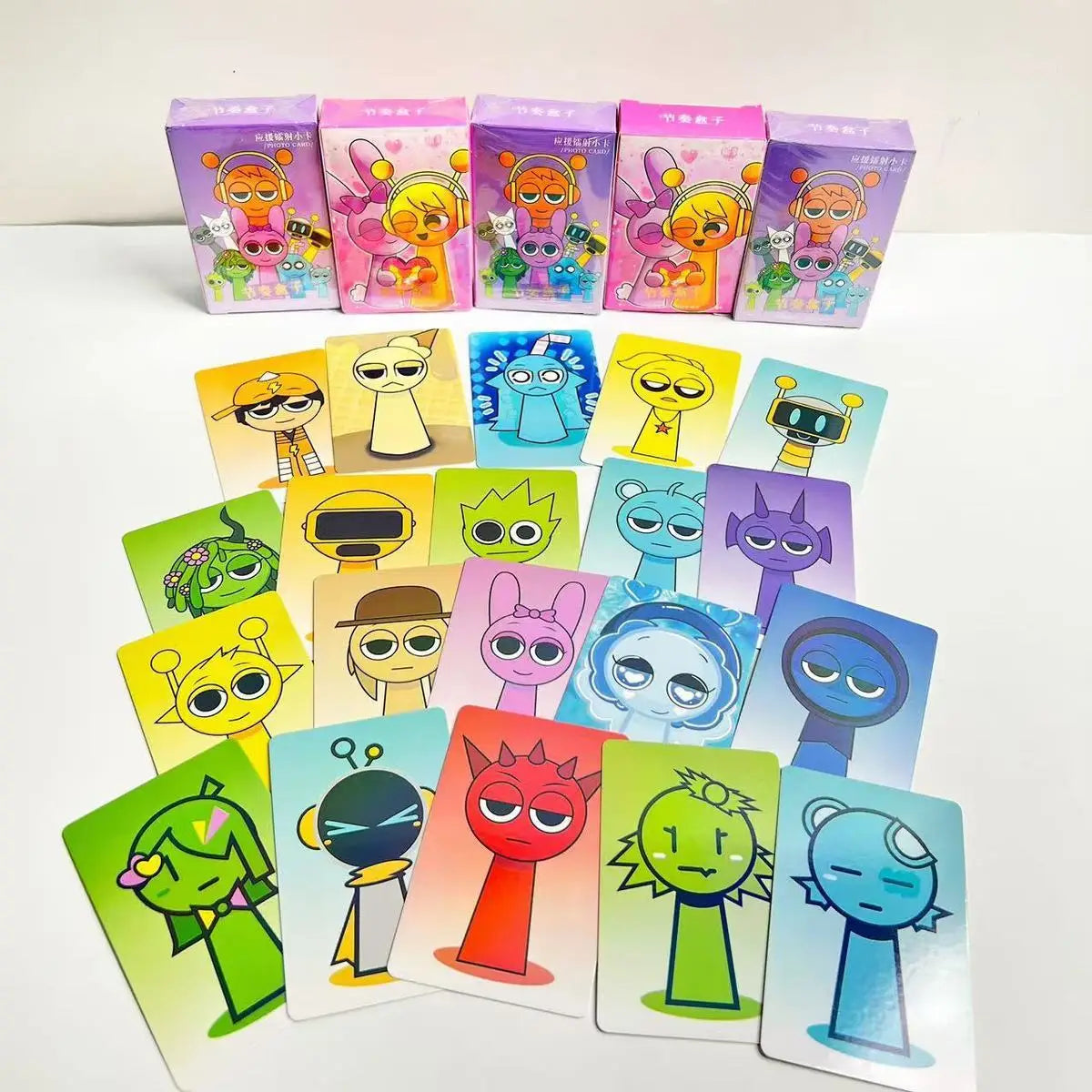 55PCS Sprunki Cartoon Card Game Gift Game Battle Carte Trading Hobbies Hobby Collectibles Game Collection Anime Cards Kids Gifts
