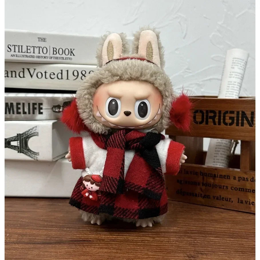 17cm Labubu Doll Clothes Capybara Cos Suit V1 V2 V3 Outfit Stylish Clothing Set for Plush Toy Dolls Accessories